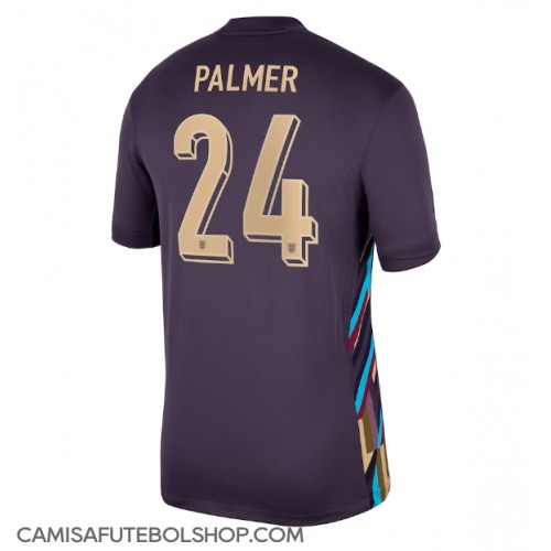 Camisa de time de futebol Inglaterra Cole Palmer #24 Replicas 2º Equipamento Europeu 2024 Manga Curta